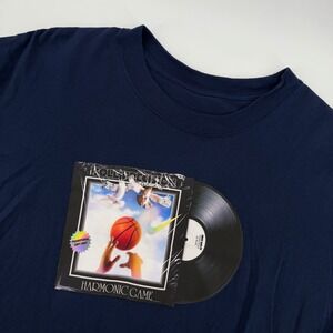 Nike Tee Loose Basketball Graphic Print Navy Blue Short Sleeve Men Size Medium